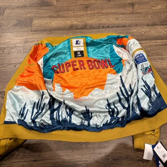 New Starter NFL Super Bowl LVII 57 Arizona MSX Michael Strahan Varsity Jacket XL - Picture 3 of 4